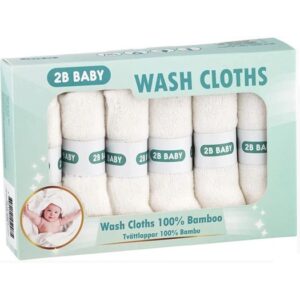 2B Baby tvättlapp bambu 6-pack, vit