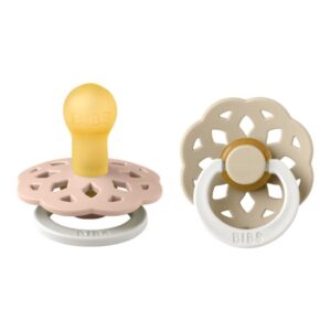 BIBS napp Boheme latex 2-pack 0-6 mån, blush/vanilla glow