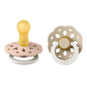 BIBS napp Boheme latex 2-pack 6-18 mån, blush/vanila glow