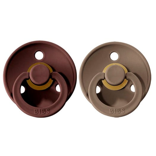 BIBS napp Colour 2-pack 6-18 mån, mocha/dark oak
