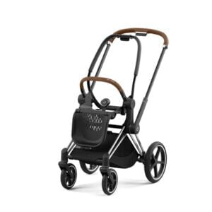 Cybex ePriam chassi & sittdelsbas 2022, chrome/brown