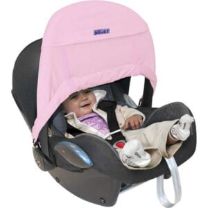Dooky Zero+ babyskyddsgardin, babyrosa
