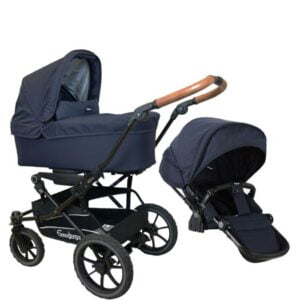 Emmaljunga Alu S duovagn, navy classic