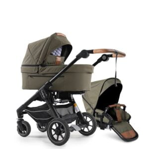 Emmaljunga NXT60 Flat duovagn 2023, outdoor olive