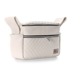 Emmaljunga Organiser De Luxe 2023. sand beige leatherette, Sand beige leath