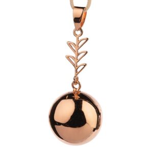 Gravidsmycke Bola löv roséguld