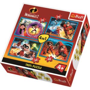 Incredibles 2 pussel 4-i-1