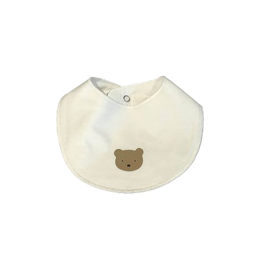 Mini Dreams bib Bear, offwhite