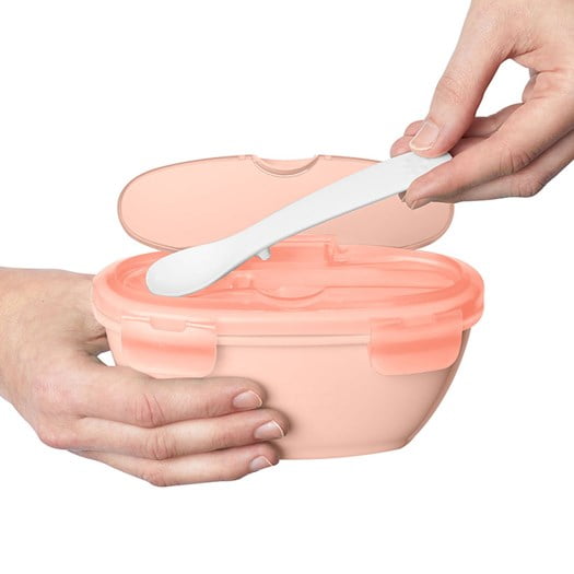 Skip Hop Easy-Serve skål & sked, korall